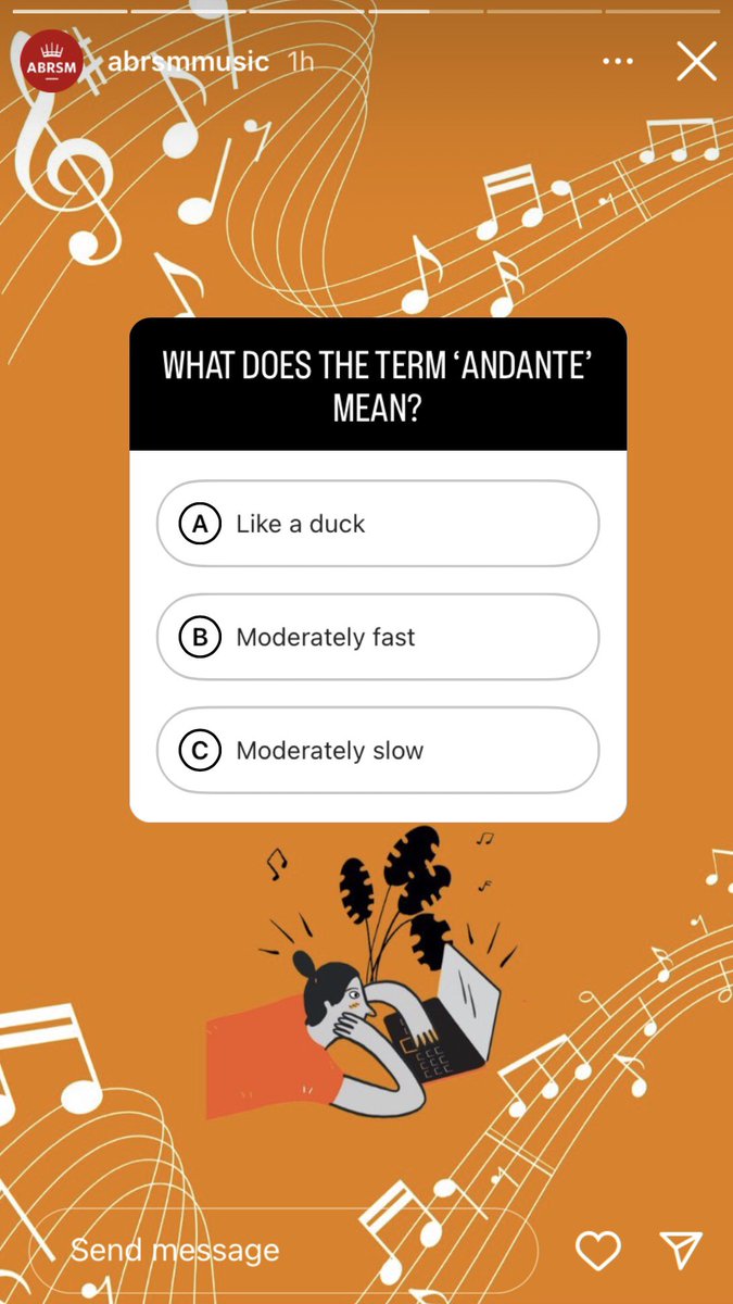 Surely that depends on the speed of the duck, @ABRSM? 🦆