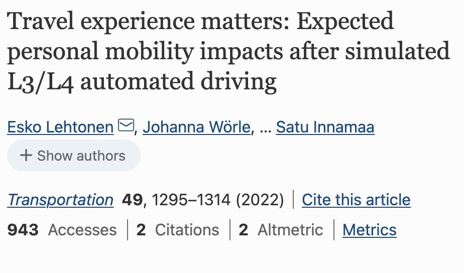 DavidZipper's tweet photo. New study finds that ~50% of people expect to take longer trips if they have access to autonomous vehicles.

Longer trips --> More emissions and more urban gridlock

https://t.co/dBCYZksYfA https://t.co/9wq5rXgUeV