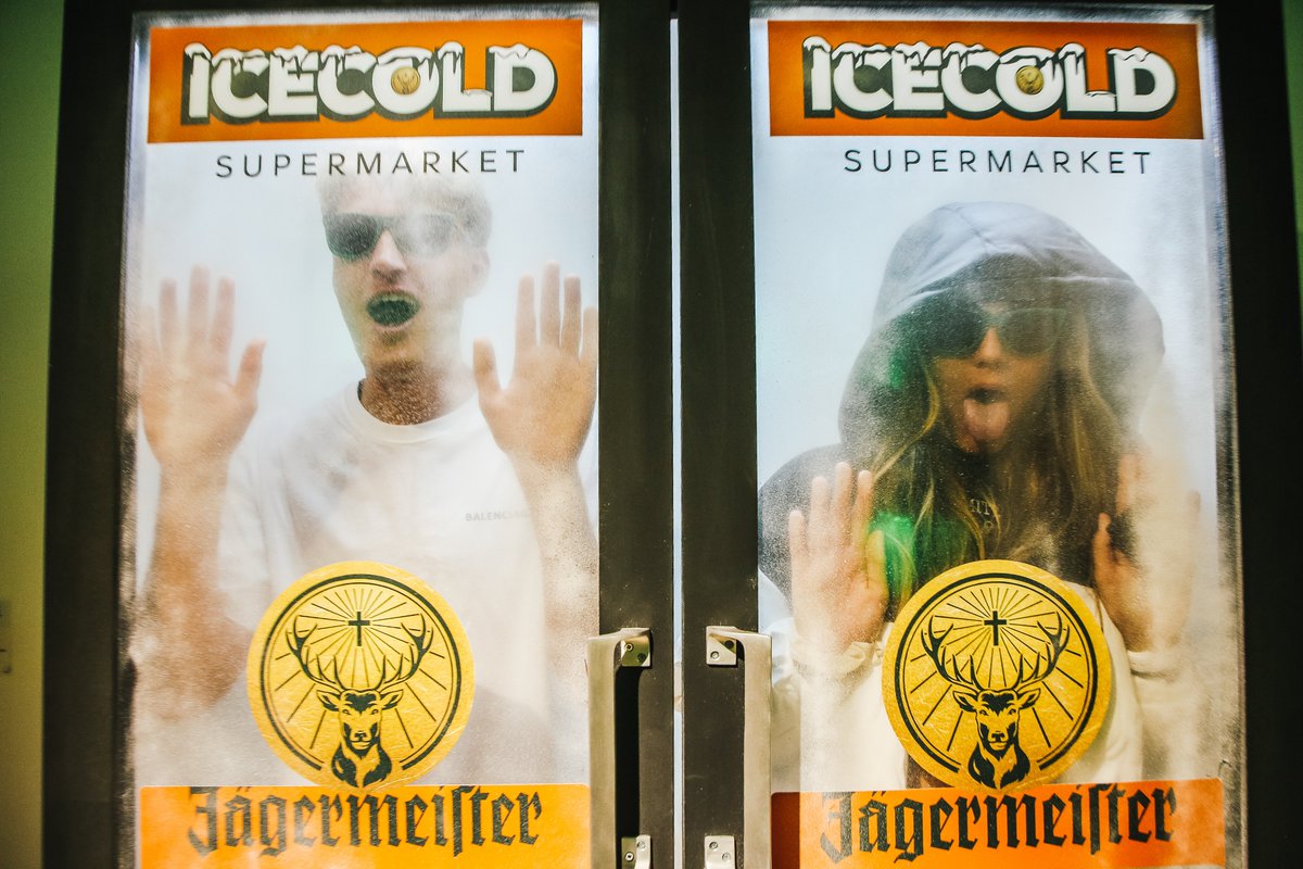 icecoldsuper's tweet photo. What's cooler than being cool? Shopping at @JagerUK  Icecold Supermarket 🧊🛒

Join us today and tomorrow 10-6pm at the Icecold Supermarket at 58 Oxford Street https://t.co/YWLtfRBkaI
