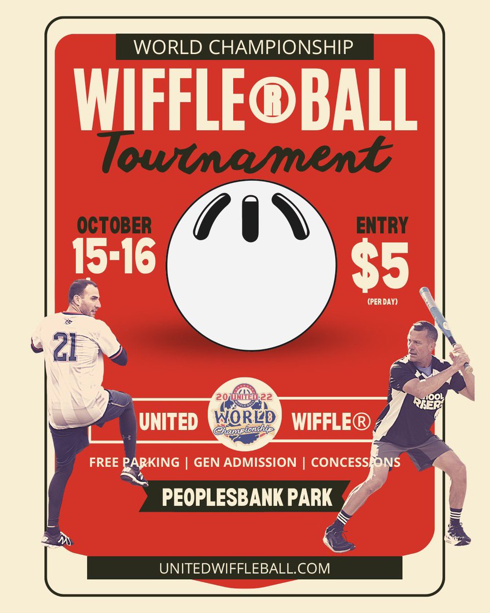 For the 3rd year, we’re partnering with <a href="/unitedwiffs/">United Wiffle®Ball</a> to welcome the best of the best to a weekend Wiffle®Ball tournament with 200+ players from across the country &amp;  Japan, for the first-ever United Wiffle®Ball World Championship. 

More info at: 
yorkrevolution.com/team/news-arch…