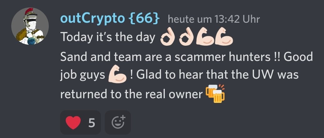 Ye11owmaniac's tweet photo. Today something terrible and beautiful at the same time happened
@ElGreco1030 gave away a @UnderworldsNFT and a scammer infiltrated our discord chat to claim the price. Unfortunately he succeeded with his scam. But the team could recover it and return it to its owner #underworld https://t.co/mDk2h3X31r