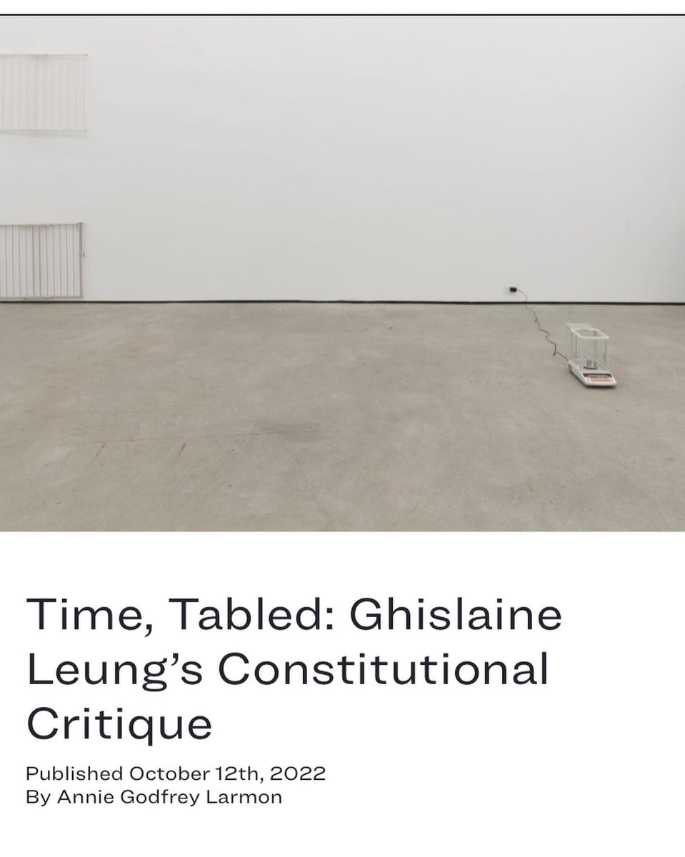 lmcleanferris's tweet photo. READ: the latest essay commissioned as part of my editorial residency at Topical Cream is the brilliant @annieg_dfrey on Ghislaine Leung at Essex Street https://t.co/o95MBJ9ZsE https://t.co/JGor6QHVTV