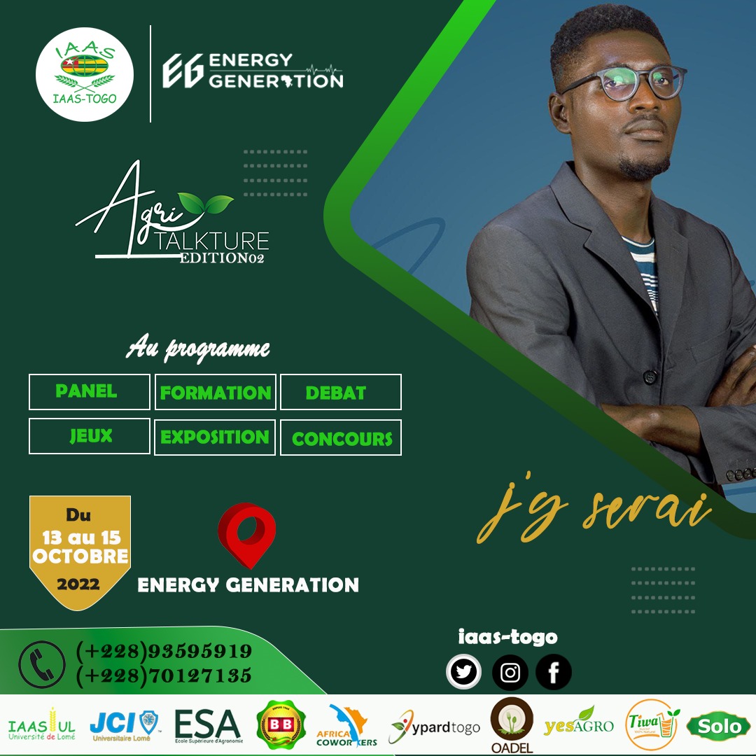 jovialsodatonou's tweet photo. Nous vous donnons rendez-vous tout à l'heure pour AgriTalkture sur le campus de @EnergyGenAfrica
Spéciale pensée au promoteur @MiawoneneS
#JovialSodatonou #AgriTalkture #SadateIssifou #EnergyGeneration @Tgtwittos https://t.co/9SfUDcO7J9