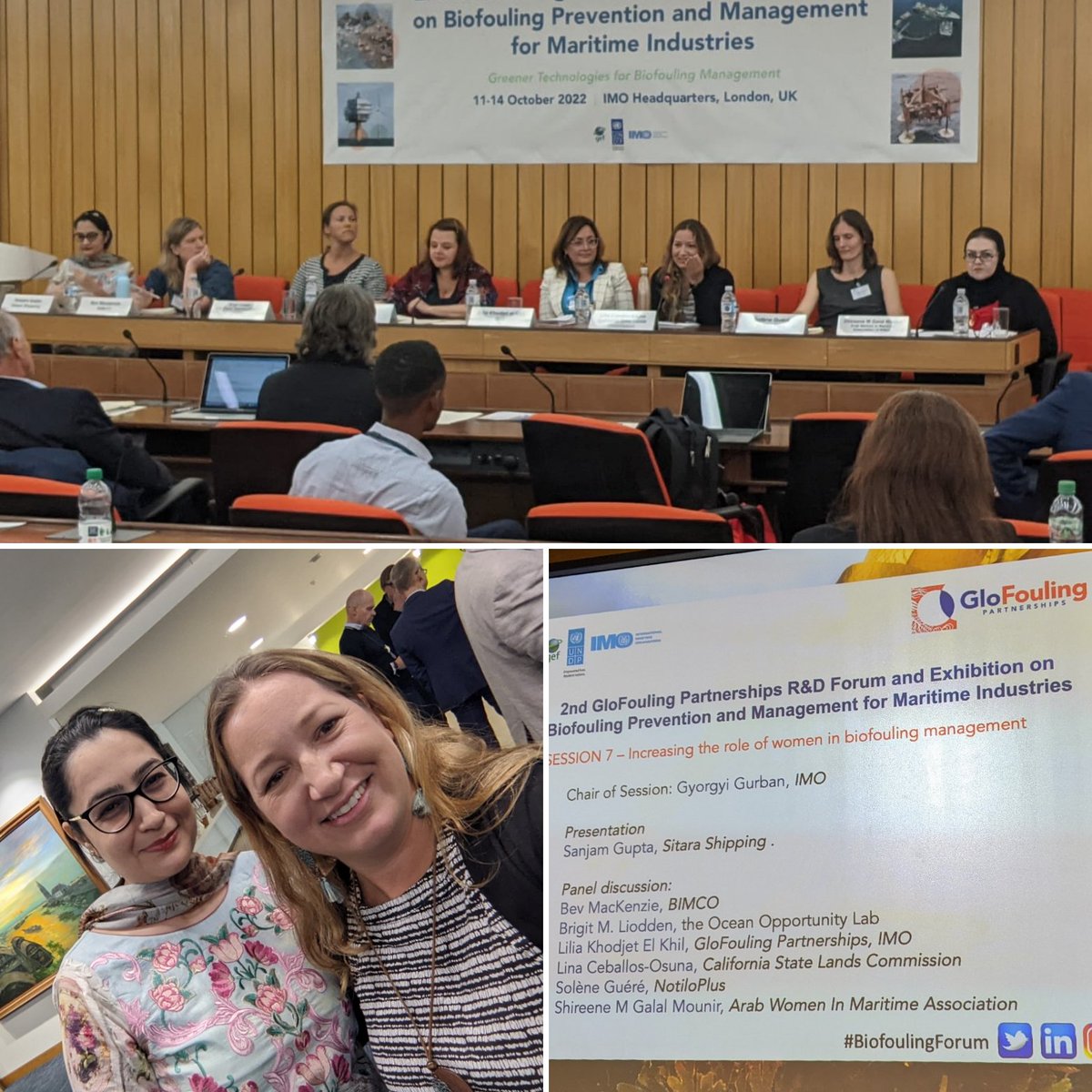 Thank you <a href="/GloFouling/">GloFouling Partnerships</a> for inviting me to participate in the discussion panel "The role of women in biofouling management" with all these inspiring women <a href="/SanjamSG/">Sanjam Gupta</a> <a href="/oceanbev/">Dr Bev Mackenzie</a> @birgitliodden <a href="/InfoMaritimis/">Lilia Khodjet El Khil Ph D</a> Solene Guere &amp; Shireene MGalal <a href="/CAStateLands/">CA State Lands</a> #BiofoulingForum #genderequity