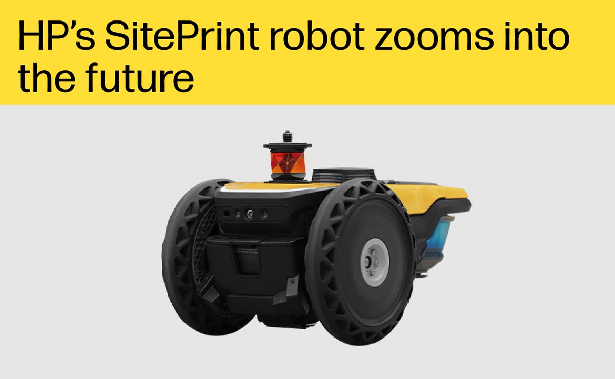 HP SitePrint: The newest device in construction 🏗️ isn't a piece of heavy machinery, it's a little yellow autonomous robot 🚧 bit.ly/3E3Q1EF