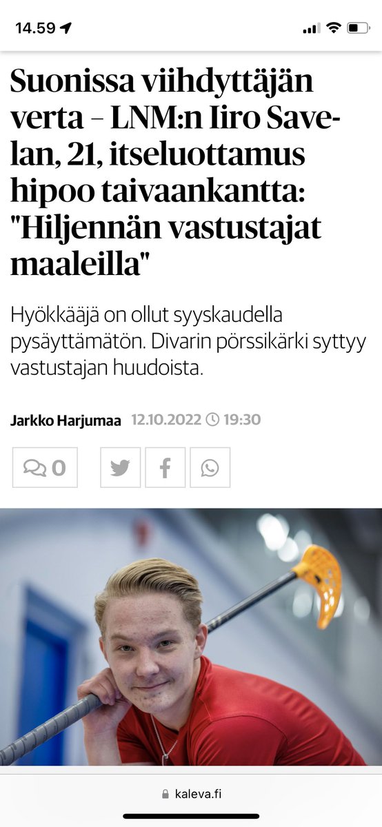 Kalevaki halus jututtaa meikää. En ihmettele, oonha kuitenki iha ylivoimane maalinsylkijä :D #kalevankultapoika #lukekaalehestä