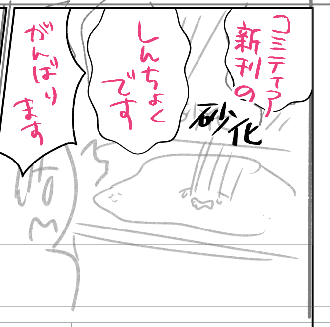 コミティア新刊の進捗です!!!!!!!!!!
とりあえずコマ割りと吹き出しは終わりました✍️ 