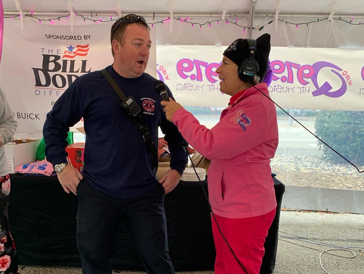 Q979's tweet photo. Thank you SO MUCH to @SouthPortlandFD Local 1476 for not only the insanely generous $1,000 donation to #CansForACure, but also making our @maine_cancer family their beneficiary for fundraising next year! True heroes in more ways than one. 🚒 https://t.co/8MilZQ6vED