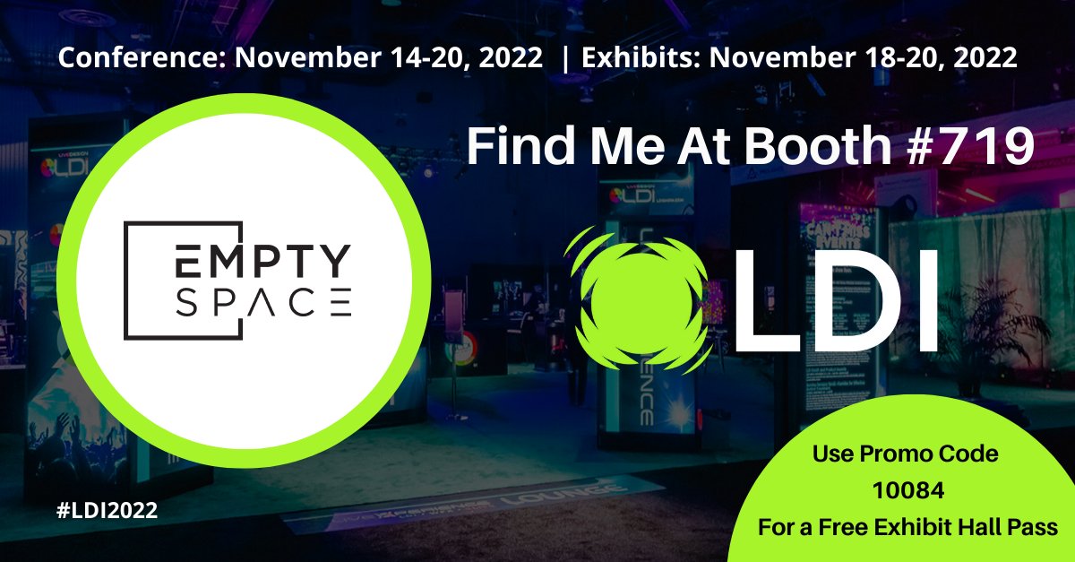 We’re looking forward to exhibiting at #LDI2022 in Las Vegas on Nov. 18-20. 

Come see us at booth #719 where we’ll be showcasing new features for both StageStock and VirtualCallboard. 

Get a FREE exhibit hall pass with our promo code 10084 at ldishow.com.