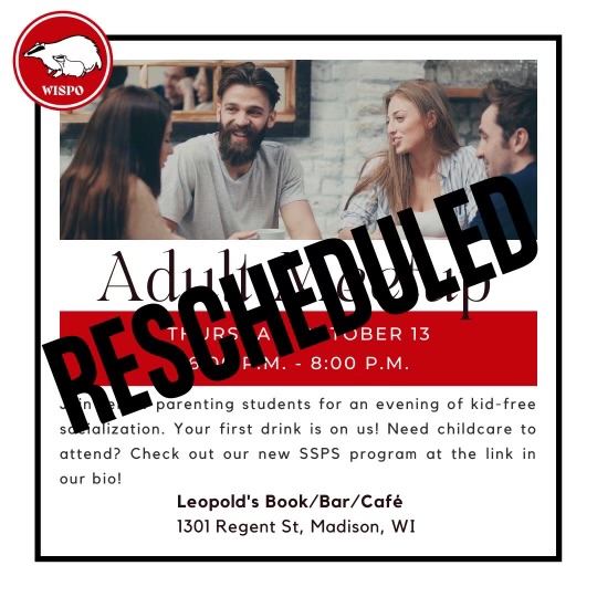 Due to unforeseen circumstances, our adult meet-up previously scheduled for today will be rescheduled. Stay tuned for the new date!
