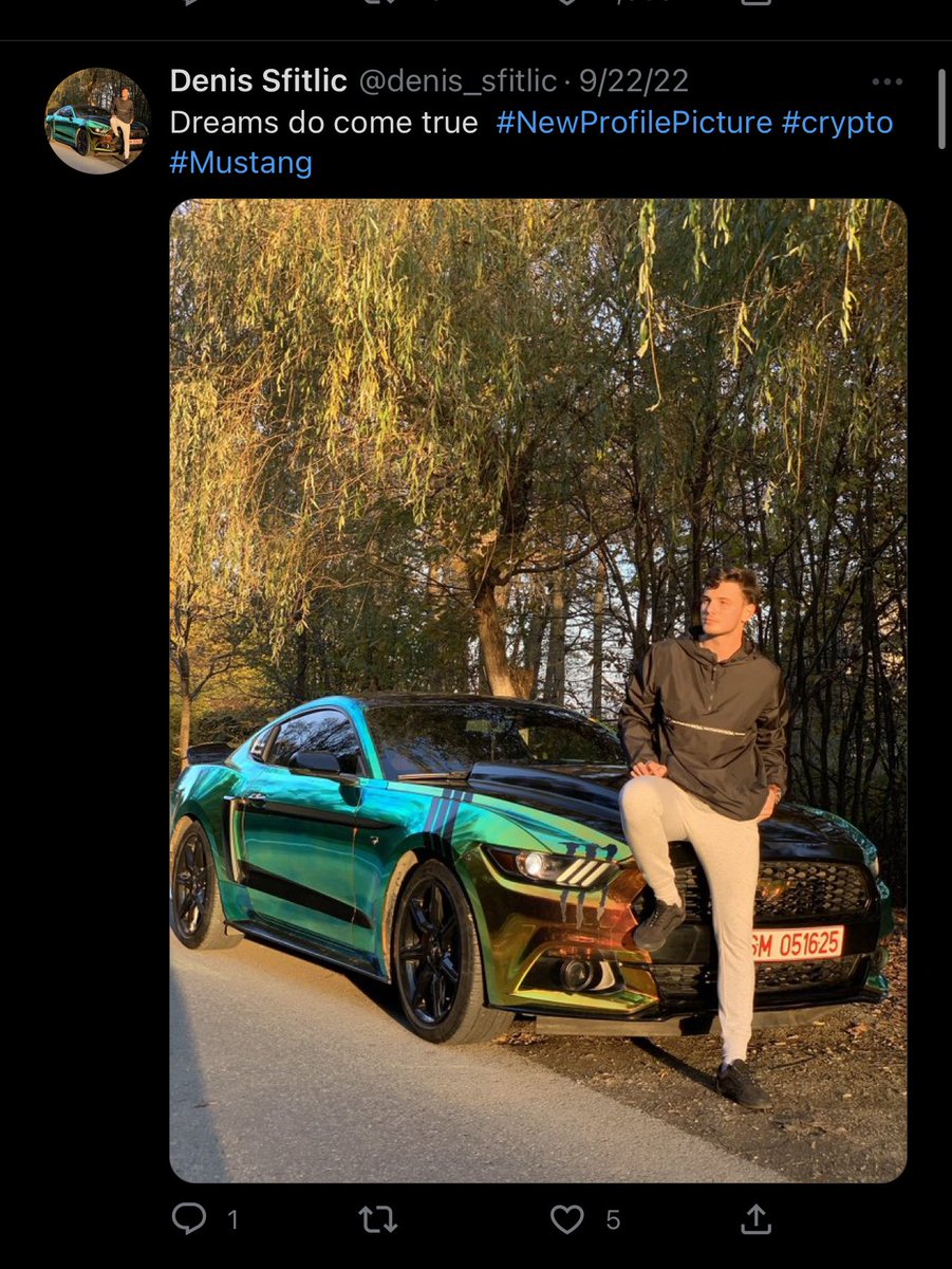 AustinWithrow00's tweet photo. @CryptoWeathrMan @denis_sfitlic As he post about his dreams coming true on his twitter and hashtags crypto!! 😂😂😂 what a douche. https://t.co/OpX2TlAjg5
