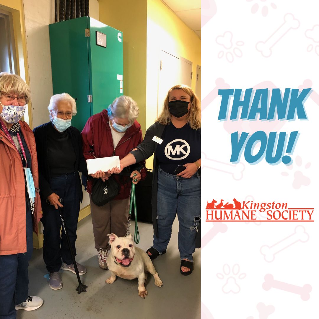 It's time for another #ThankfulThursday! This week we're sending a big thank you to the Chartwell Conservatory Pond Retirement Residence.

These lovely ladies held a bake sale and garage sale to help the KHS, and were able to raise a total of $295.60! 

Thank you all so much!