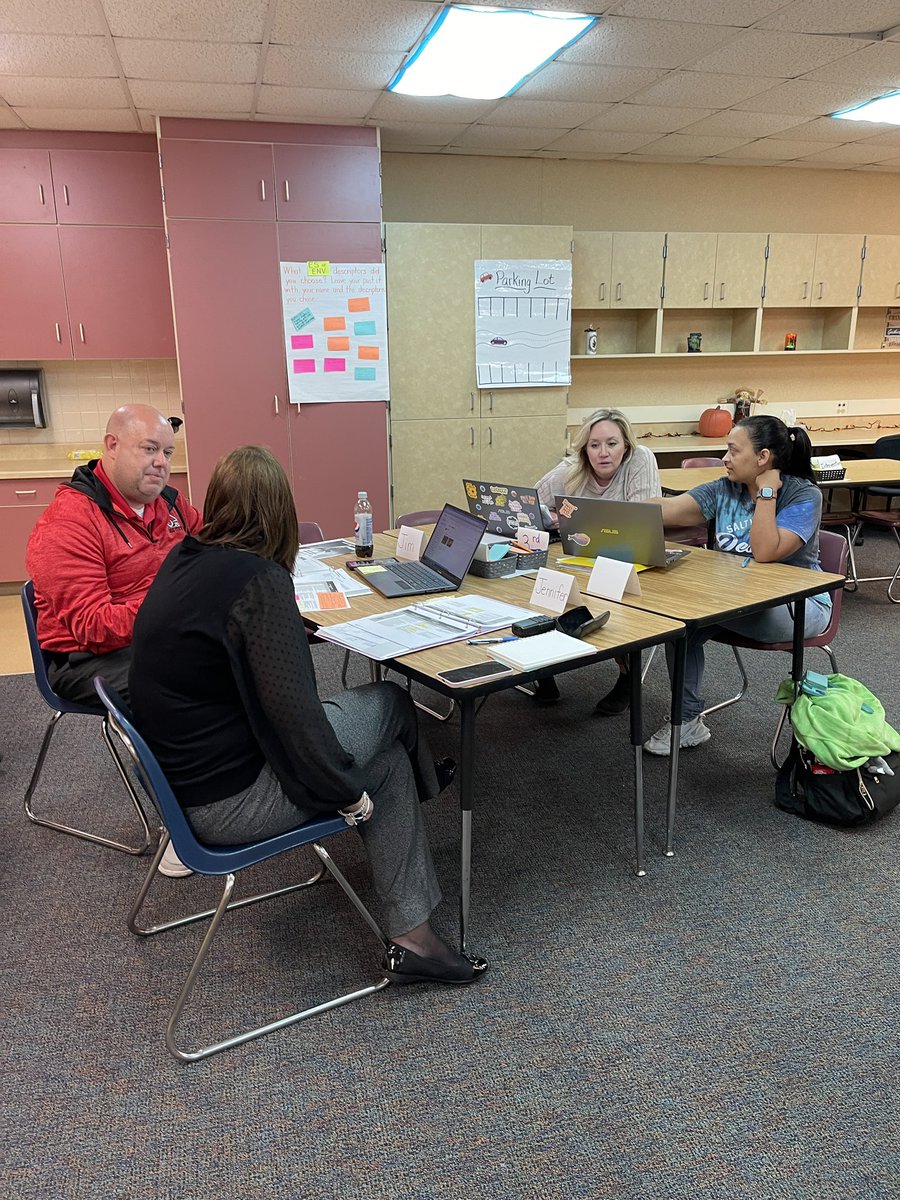 IsenbargerKelly's tweet photo. This weeks cluster focusing on the Environment domain!  Teachers sharing their bring backs from last week.  Love the collaboration these Fairview have with each other.  Fairview teachers rock! @NIETteach @abetterfairview @allin4RCSkids https://t.co/yak3v2LtU7