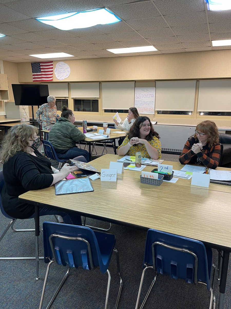 IsenbargerKelly's tweet photo. This weeks cluster focusing on the Environment domain!  Teachers sharing their bring backs from last week.  Love the collaboration these Fairview have with each other.  Fairview teachers rock! @NIETteach @abetterfairview @allin4RCSkids https://t.co/yak3v2LtU7