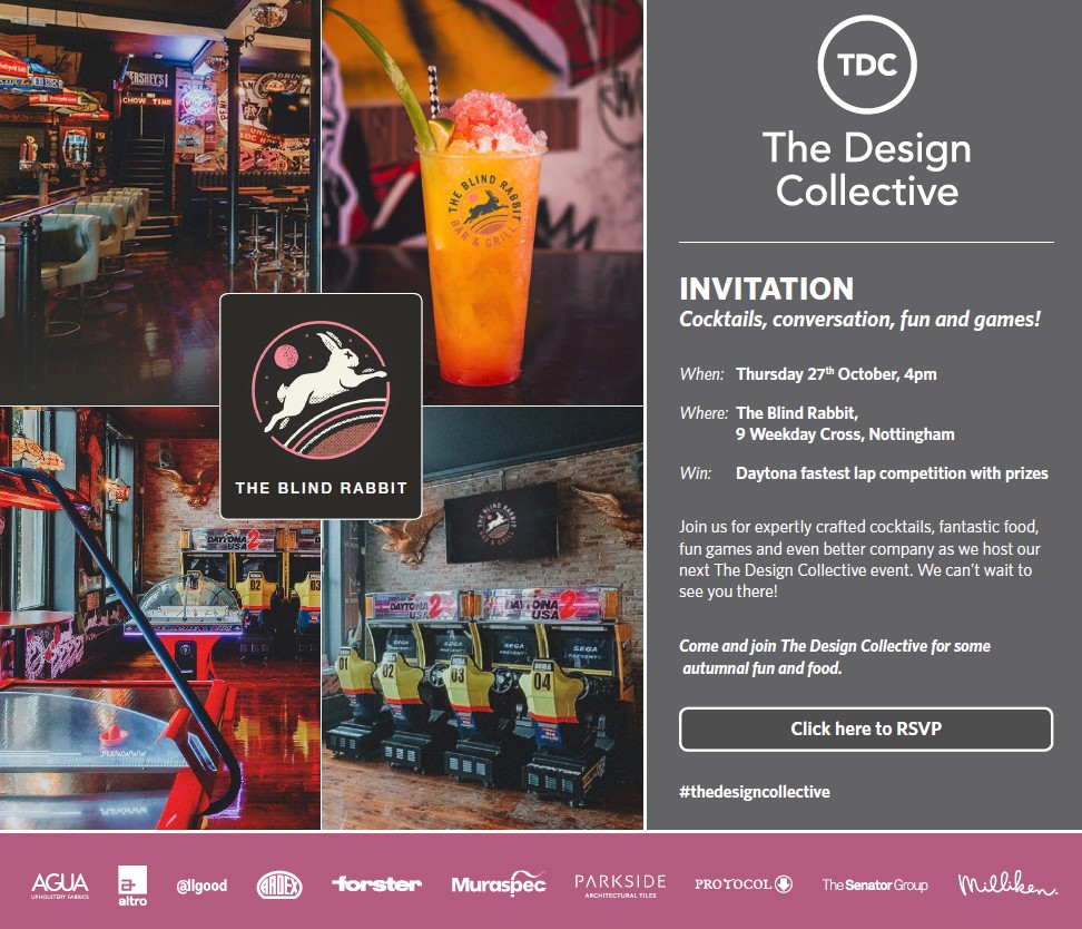 Protocol_Sharon's tweet image. Calling all East Midlands based Architects and Interior Designers! The next @TheDesignColl event is in Nottingham on the 27th October. Please contact me if you have not received your invitiation.