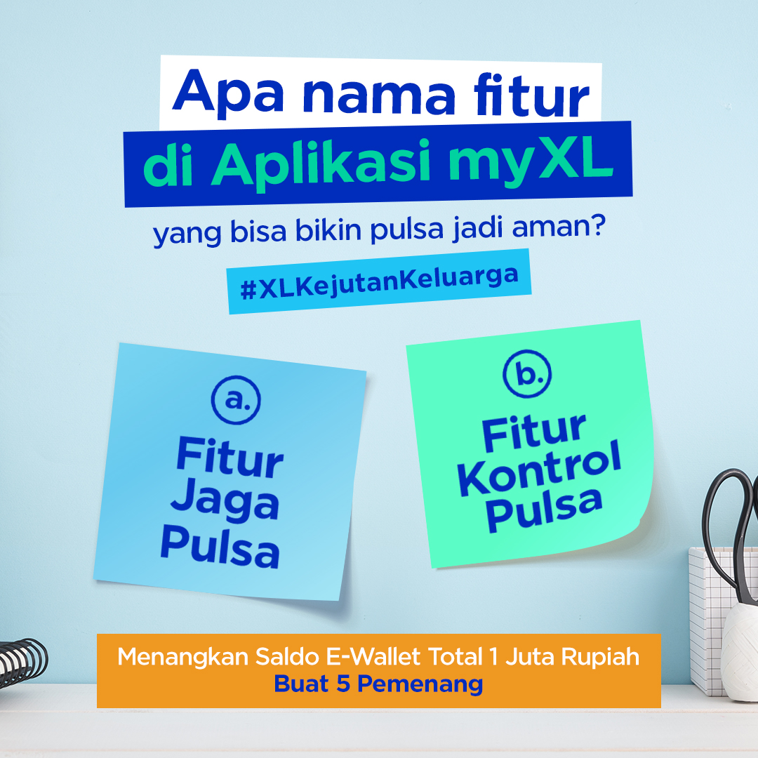 myXL's tweet photo. GIVEAWAY TIME!!!

XL mau bagi saldo e-wallet  senilai 1 juta untuk 10 orang  yang jawab pertanyaan fitur di aplikasi myXL

Caranya:
• Follow semua  akun sosmed @myXL
• Tulis jawaban dan sertakan hashtag #XLKejutanKeluarga dan #WeAreMore
• Periode 14-17 Oktober 2022

Good Luck! https://t.co/A6sWKiherq