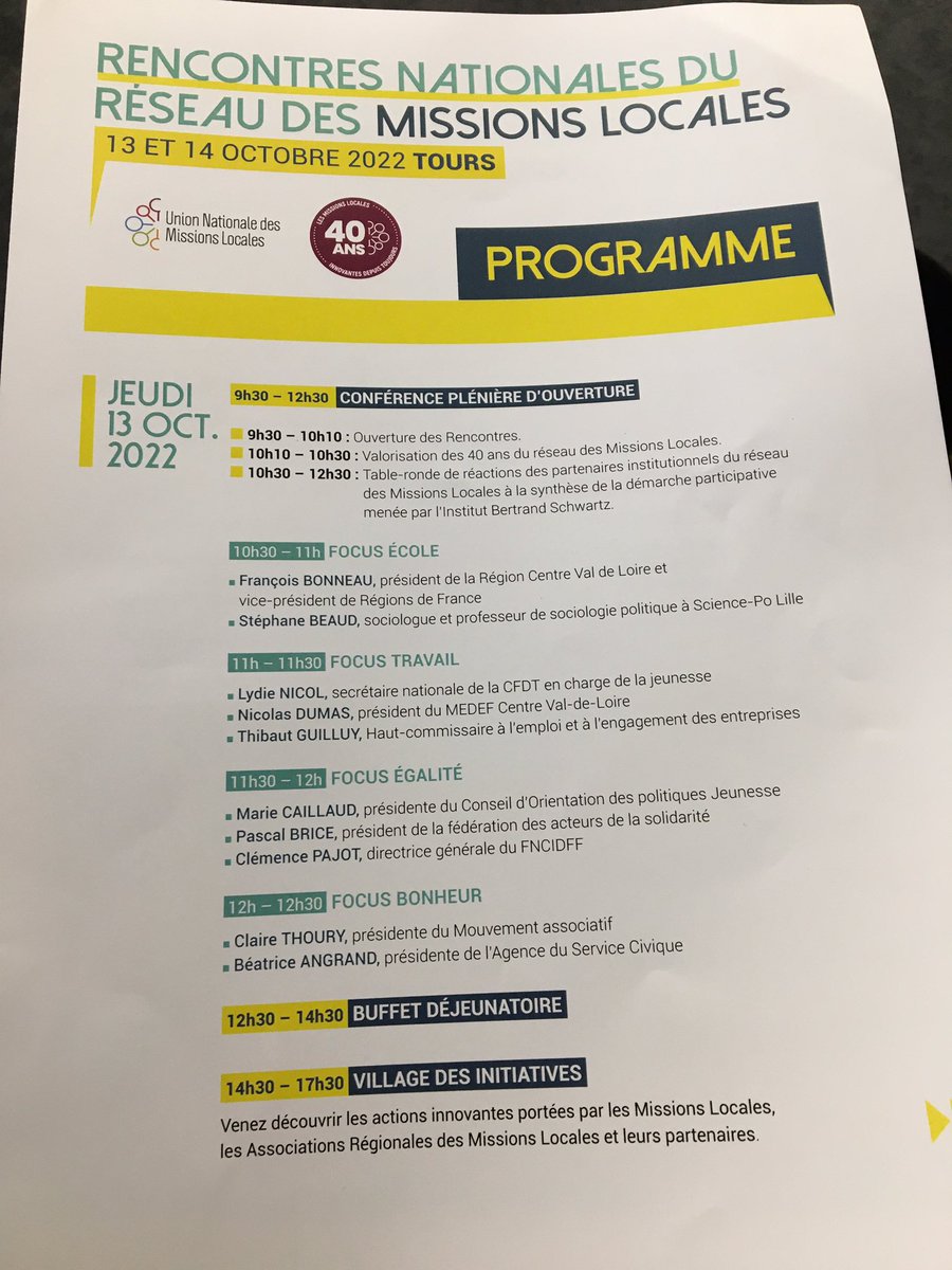 Fra_Raynaud's tweet photo. #Rencontres Nationales des Missions Locales #40e anniversaire du #Réseau. #Accompagnement global des jeunes, une spécificité reconnue et unique qui apporte une réponse positive pour l’#autonomie des 16-25 ans vers l’emploi et la vie citoyenne. @larochesuryonfr @UNmissionlocale https://t.co/f2j5Lt7vqt