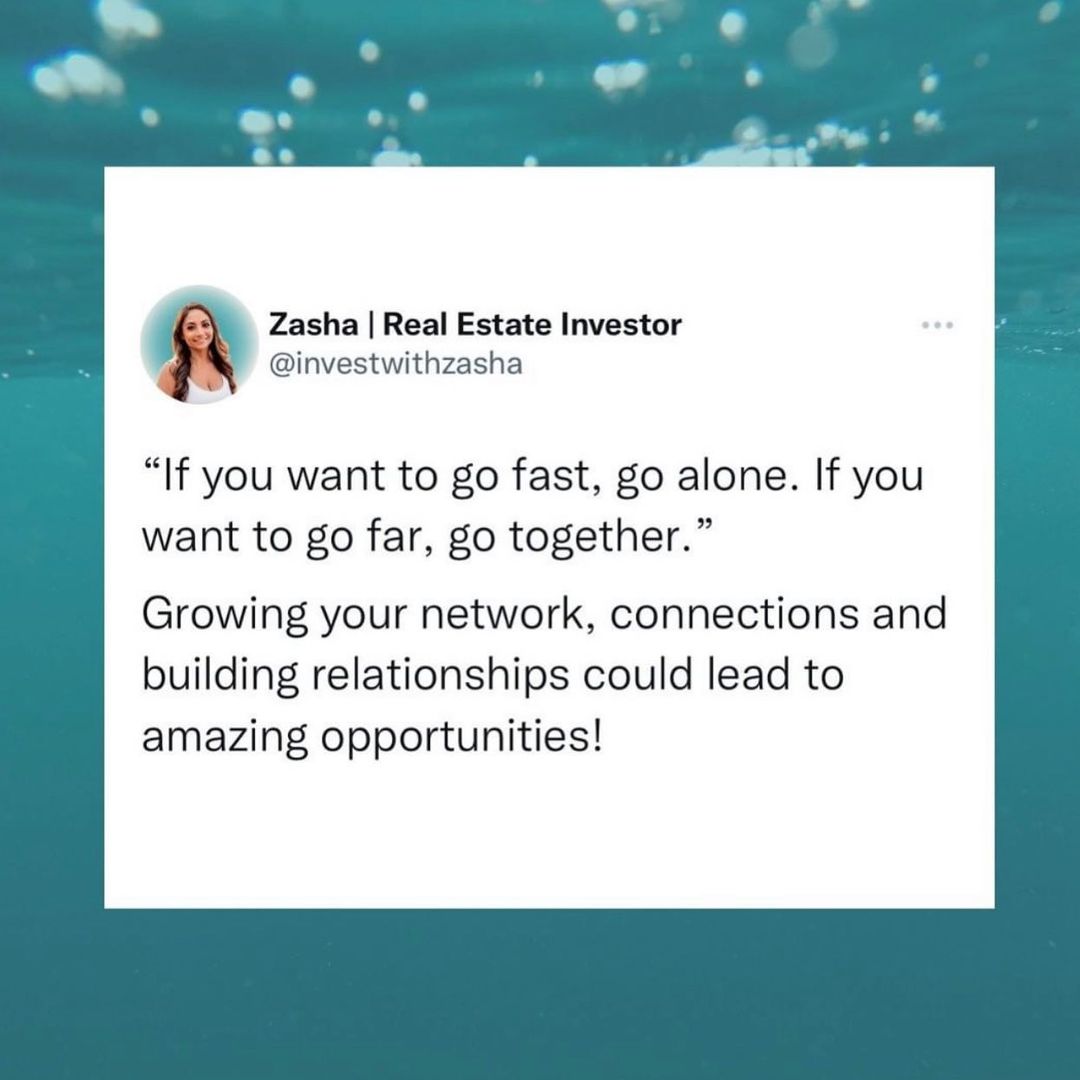 Your network is your net worth✨

Being around other people doing more inspires you to level up! Especially by going to masterminds and in person events, there’s a real life connection that’s hard to replace.