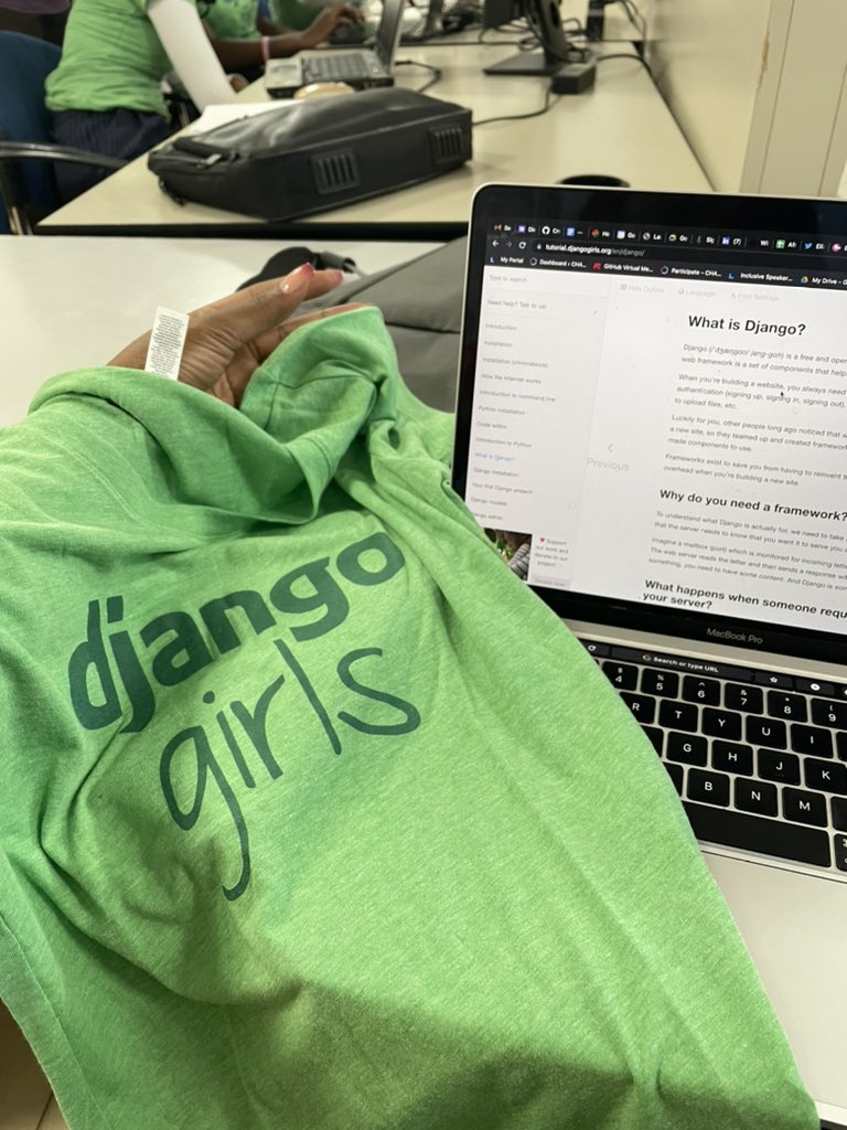 IkegahRuth's tweet image. Yes I’m a Django girl 

@PyconGhana @djangogirls #PyconGhana2022