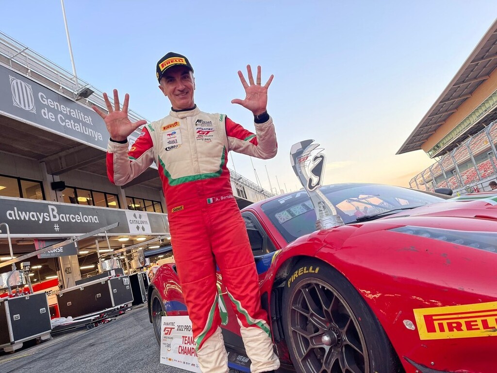 TubiExhaust's tweet photo. The greatest satisfaction of a 2022 that we passed toegther with Ferrari Competizioni GT.came from Barcelona in the class made up of pro drivers and gentlemen, with third place for Andrea Bertolini, Louis Machiels and Stefano Costantini in the AF Corse-run 488 GT3 Evo 2020 e… https://t.co/LDnycVXJTt