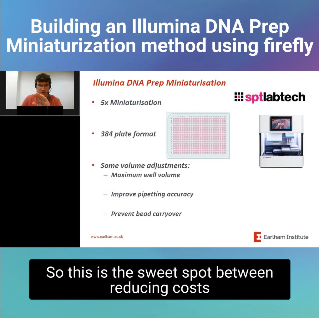 SPTLabtech's tweet image. The @Earlham Institute worked with us to build a brand new miniaturized Illumina DNA Prep method using our next generation platform firefly.

Watch the whole webinar to find out more - bit.ly/3VggUuZ

#illumina #dnaprep #labautomation