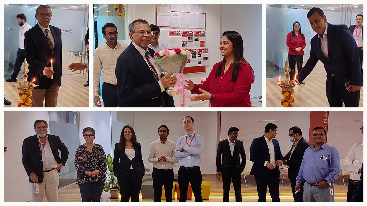 Linedata's tweet photo. 🔥On an illuminating note. Some of our global executive team members are visiting the Mumbai office. They commenced their visit by lighting the traditional diyas (oil lamps), symbolizing the dispelling of darkness with the light of knowledge #LifeAtLinedata #WeHumanizeTechnology https://t.co/Ejl0DMmxm1