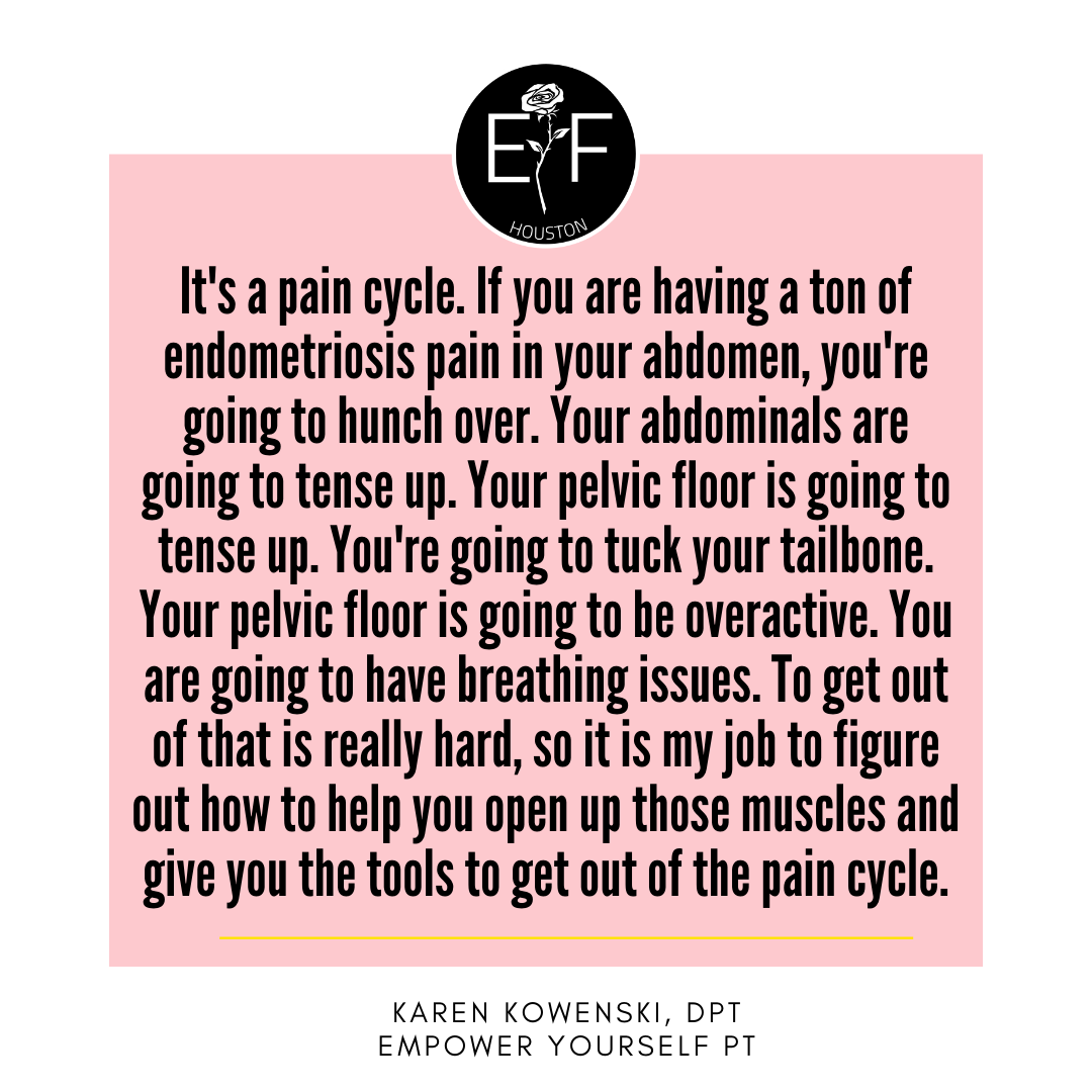 ef_hou's tweet photo. PFPT Dr. Karen Kowenski explains how endometriosis affects the entire body and how physical therapy can help. 

#rethinkendo #breakthecycle #endometriosis #endo #endoeducation #endometriosisawareness #pfpt #physicaltherapy #pelvichealth  #excision #goldstandard #expertcare https://t.co/X5yqUGHgy3