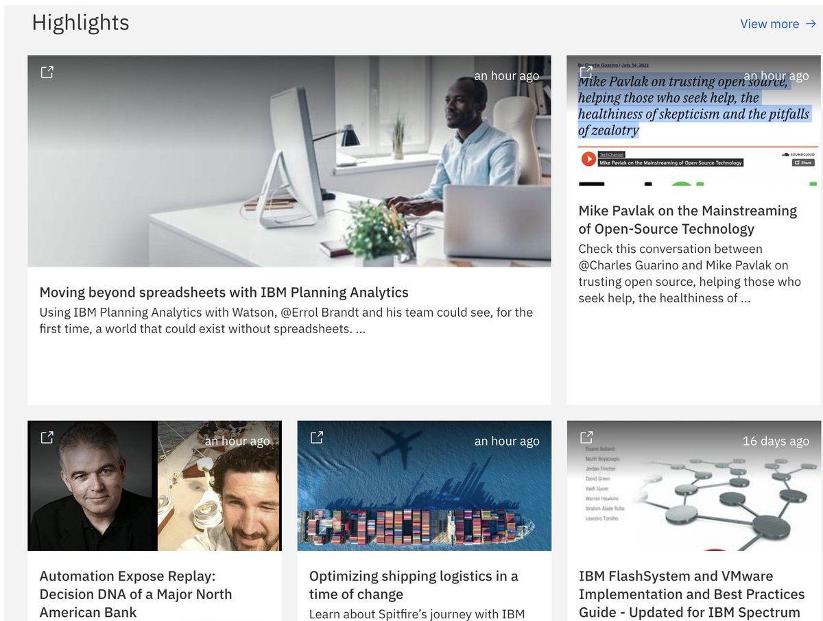 #IBMChampion stars are contributing amazing content: check these highlights, including articles on #IBMPlanningAnalytics from Errol Brandt & Declan Rodger, podcasts from @charlieguarino & @MikeyPEI & @jamet123 and so much more. Connect & learn: ibm.co/3CUFuuw