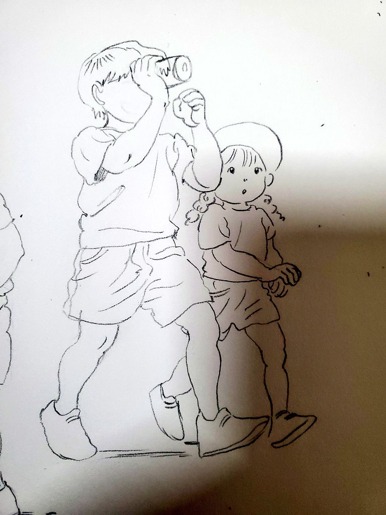 仕事絵で創作欲求が満足してラクガキが…
仕事とは別として気楽にのびのび描きたい。 