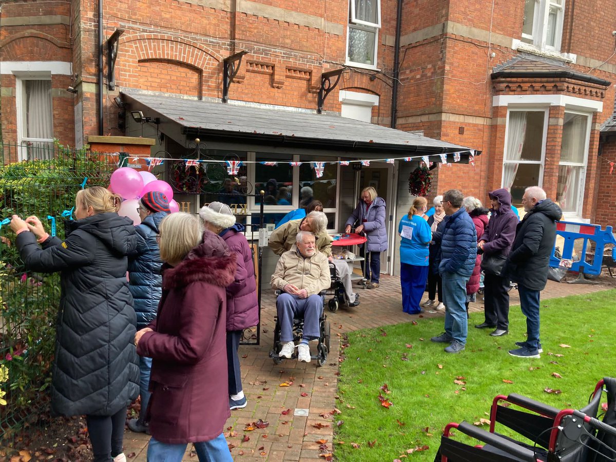 KeateCare's tweet photo. Well what wonderful morning for our Treasured Times memory walk 💕  

Great turn out, lovely walk through Ridgeway Grundy park, we met lots of  people along the way, followed by a hot cup of tea and a scone

#alzheimerssociety #memorywalk2022 #carehome #teamkeate #lymm #cheshire https://t.co/BGvdWdqkS3