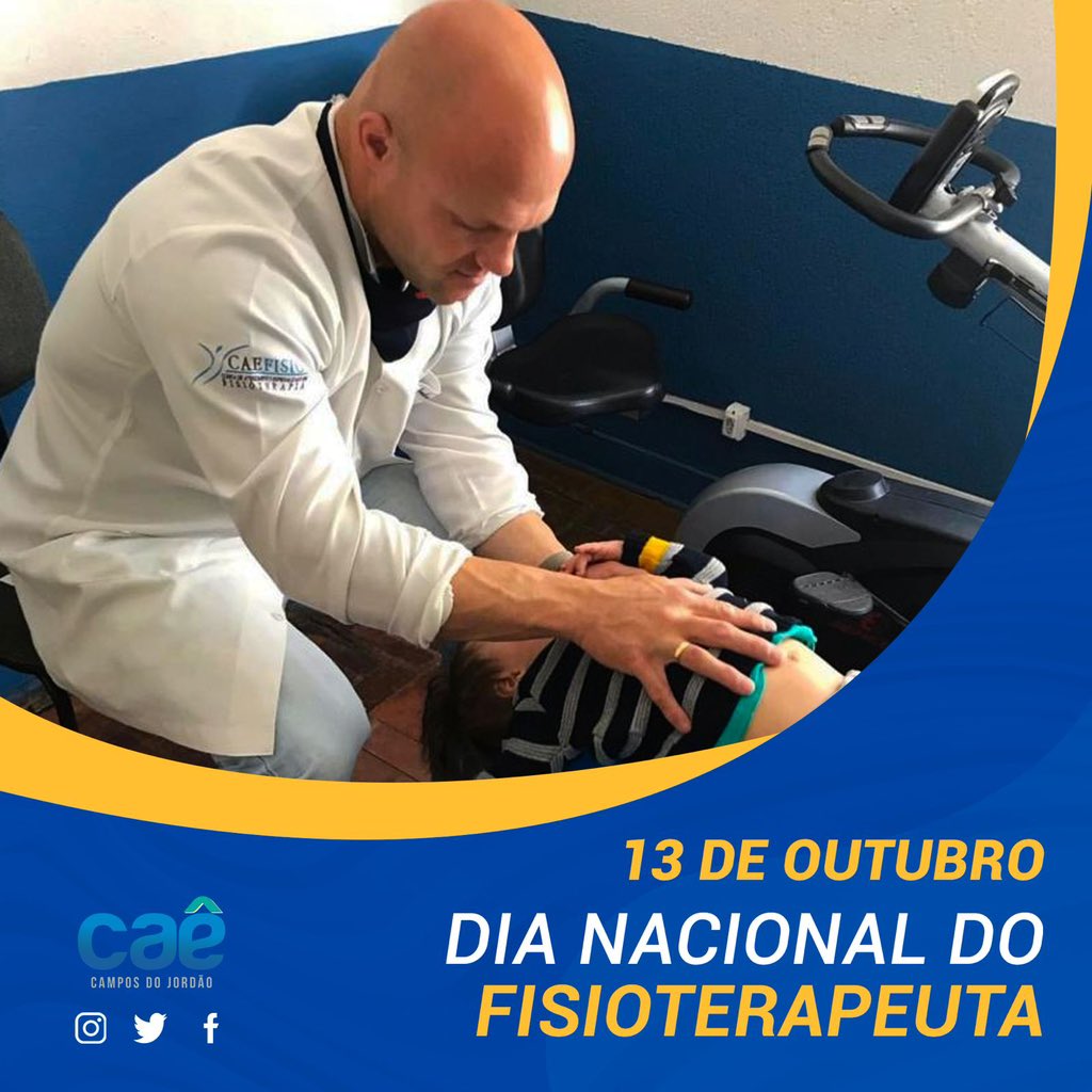 cae_fisio's tweet photo. Hoje é o dia do fisioterapeuta e do terapeuta ocupacional! 😊
Parabéns! 👏🏻
#CaeFisio #CaeCamposDoJordao #Fisioterapia #DoBem https://t.co/D5fPMRC2z9