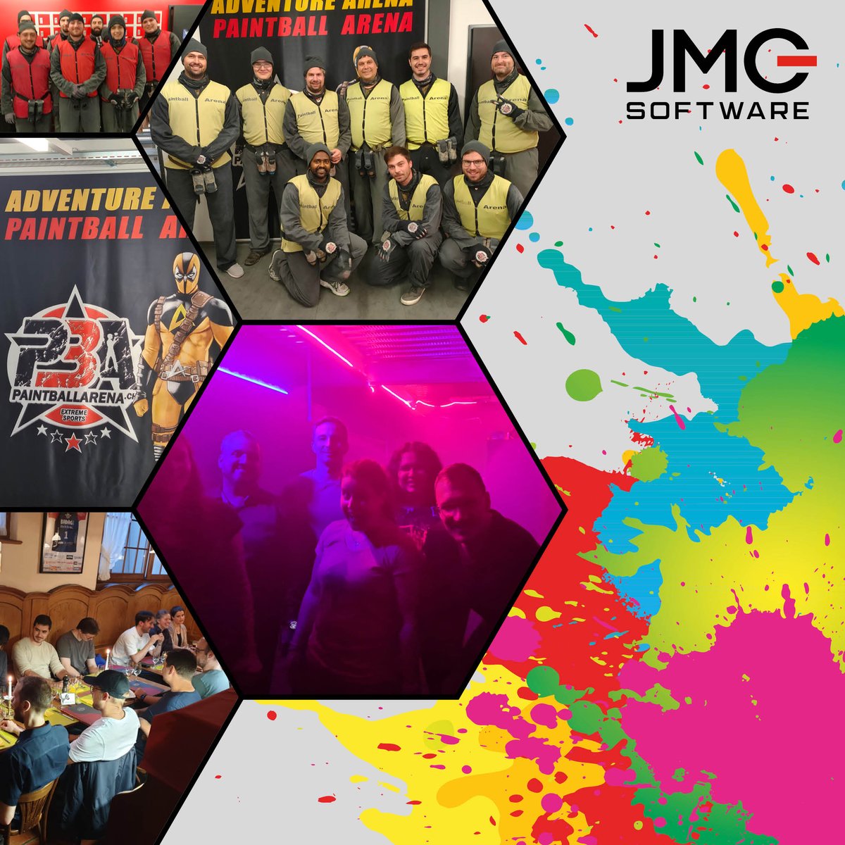 jmcsoftwareag's tweet photo. Die JMC hatte gestern ihren Mitarbeiter-Event. In der Adventure Arena Luzern durften wir spassige Stunden mit Paintball und Adventure-Rooms verbringen.
#jmcsoftware #jmcnews #mitarbeiterevent #paintball #adventureroom #adventurearena #event #worklifebalance #teamwork https://t.co/nETzlJjyvH