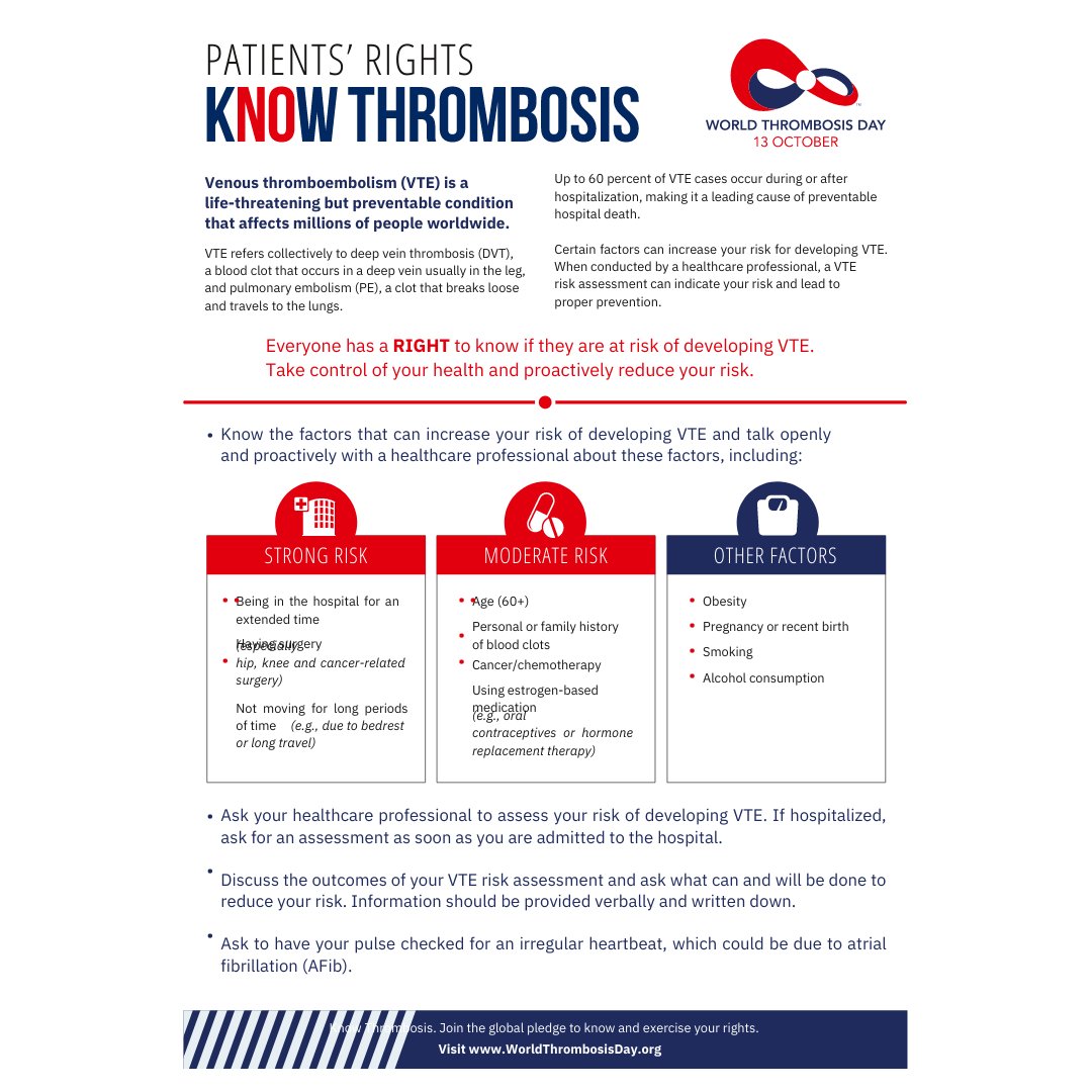 popcheck_inc's tweet photo. When it comes to blood clots, you should know where you stand. As a company, in support of @thrombosisday, we made a pledge to #ThinkVTE & ask the healthcare provider for a VTE risk assessment. We encourage those in our network to do the same!
#WTD2022 #EyesOpenToThrombosis https://t.co/RbbjDQbCJe