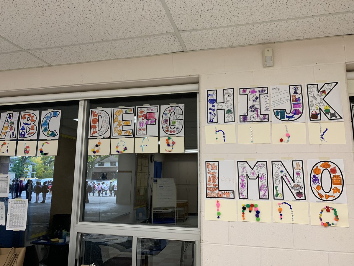MsAlberelli's tweet photo. Our alphabet wall is coming together so well, I cannot wait to see how it looks when all the letters are up!@gecdsbpro https://t.co/VQ49F8WfOz