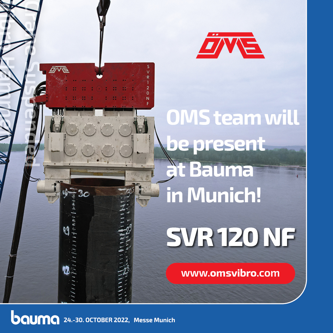 omsvibro's tweet photo. You are warmly welcome to talk us about latest #OMS technologies, products and ideas for #PileDriving and #GroundImprovement
#Bauma2022 #VibroHammer #Vibroflotation #StoneColumnEquipment #WickDrain #PowerPack #PileDrivingEquipment https://t.co/tlPxFssDHQ