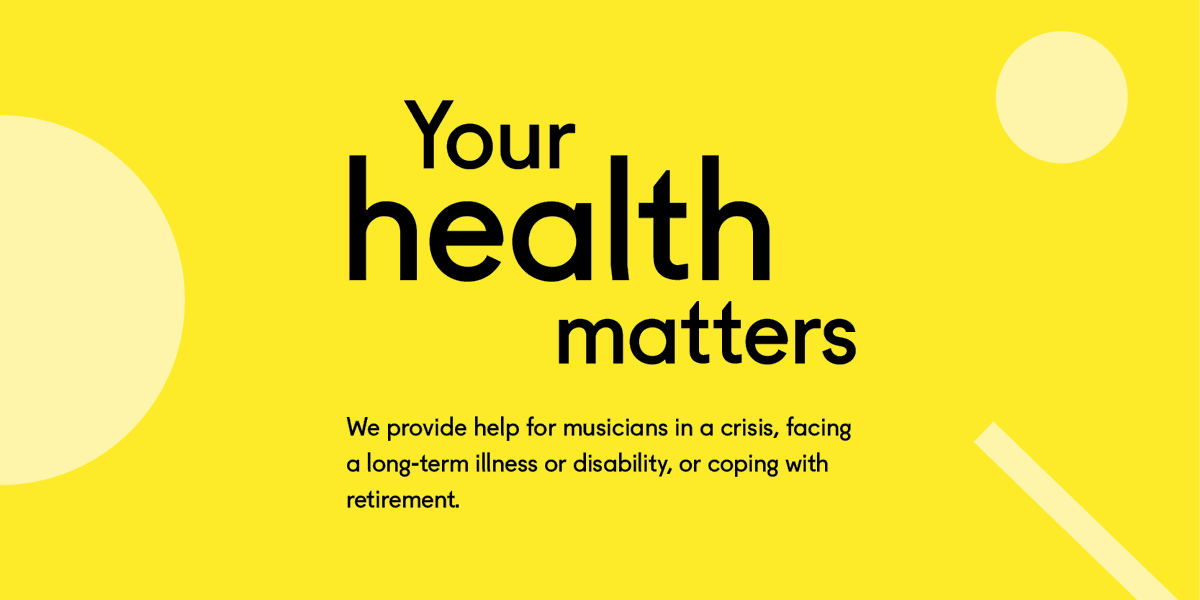 We provide help for musicians in a crisis, facing a long-term illness or disability, or coping with retirement. Find out more: bit.ly/3RXgabm