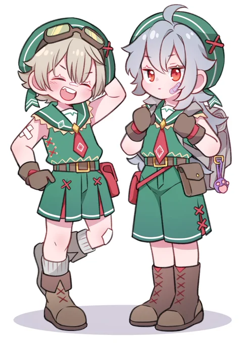 Benny &amp; Razor as adventurer children~ 