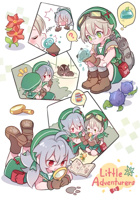 Benny &amp; Razor as adventurer children~ 
