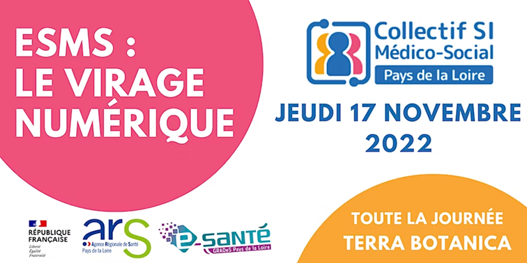 [#VirageNumérique #ESMS]
Le Collectif SI MS PdL vous donne rendez-vous le 17 novembre à Angers pour son colloque dédié à la transformation numérique des Etablissements et Services Sociaux et Médico-sociaux.
➡️Infos et inscriptions : eventbrite.com/e/billets-esms…