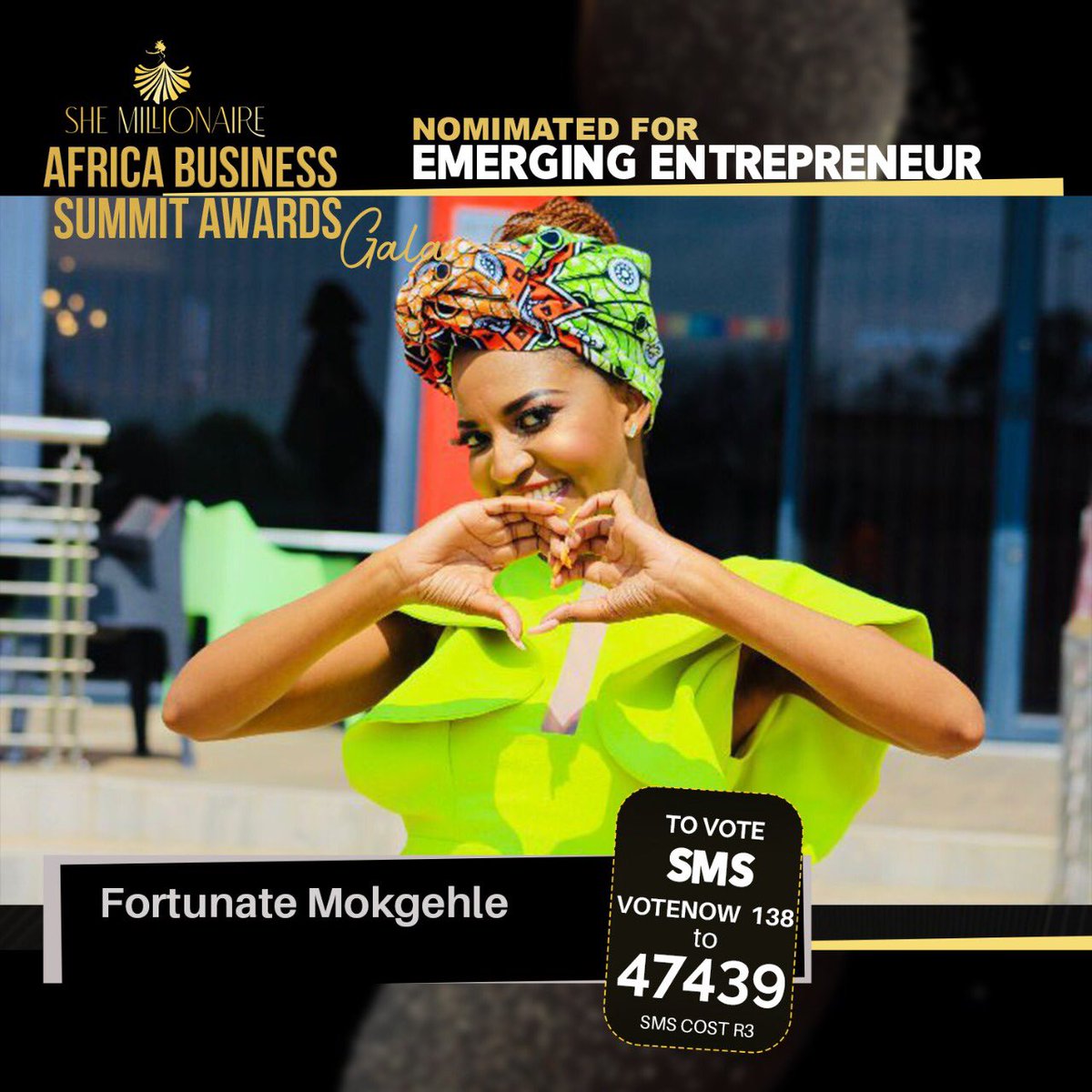 AngeliaTravel's tweet photo. Please vote for the girl @FortunateMokge1 @golimpopo #SheMillionaireExpo https://t.co/iIiHMeoTH1