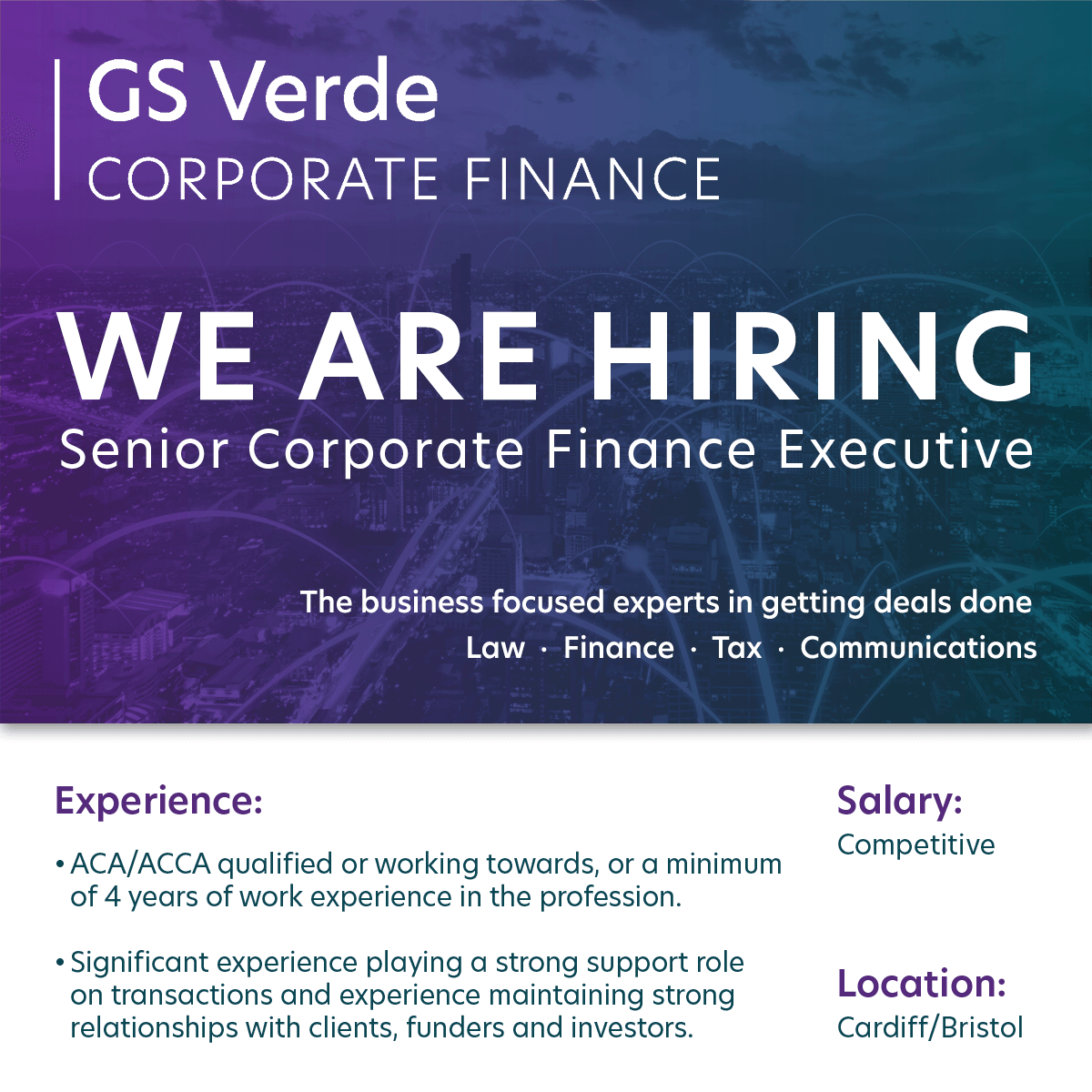 We are looking for a Senior Corporate Finance Executive.

This is an exciting time to join the Group as we look to increase our client base and deal capacity. 

Find out more information about the role, and how to apply here: 
bit.ly/3evJoAE

#careers #recruiting #hiring