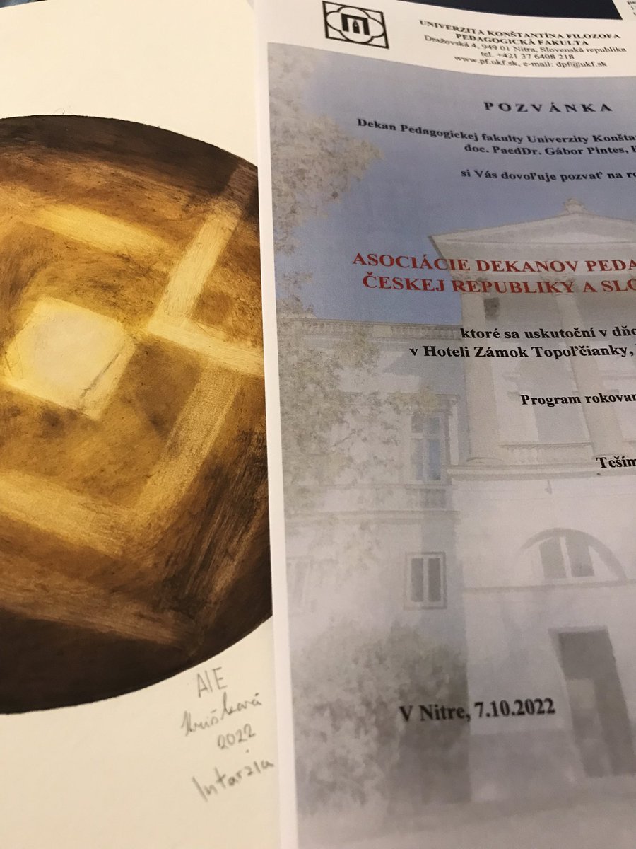 ZVorsilka's tweet photo. Asociace děkanů ped. fakult ČR a SR  letos díky Uni Konštantína Filozofa #nitra v Topoľčiankách. Diskuse,rokovanie, small talks a možnost,jak s nějakým tím děkanem vyběhnout🤭🤗. (Ale zadarmo to není!😅) @FPTUL @MuniPdf https://t.co/vOtSRMAkY4