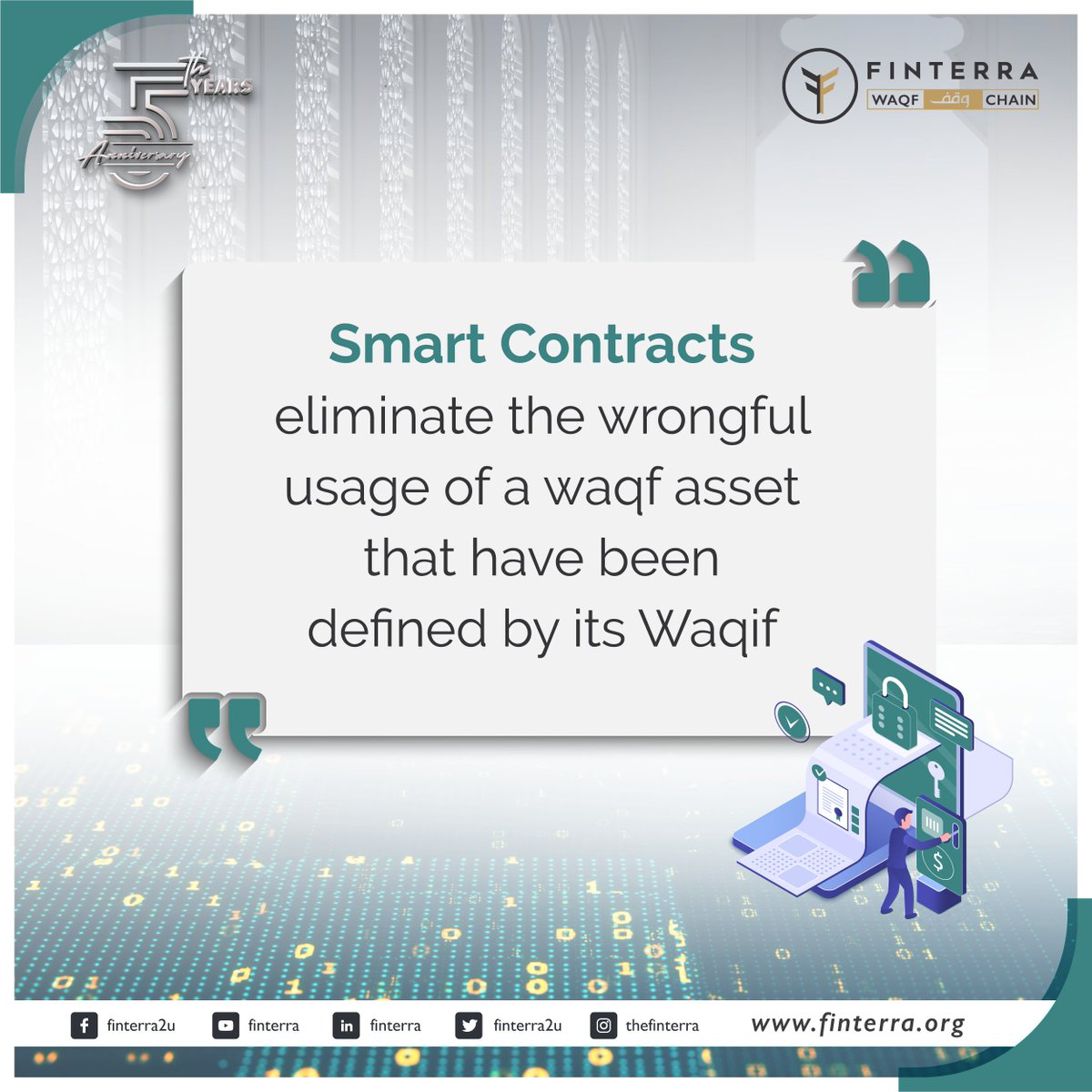 Finterra2u's tweet photo. Finterraβs Waqf Chain has been developed to revive Waqf and the benefits it offers society through the use of blockchain technology. Visit https://t.co/5iM3JExBJi to learn more on our Waqf Chain
#Finterra #blockchain #fintech #islamicfintech #Waqf #Wakaf #smartcontract #WaqfChain https://t.co/OXF6ZjymBw