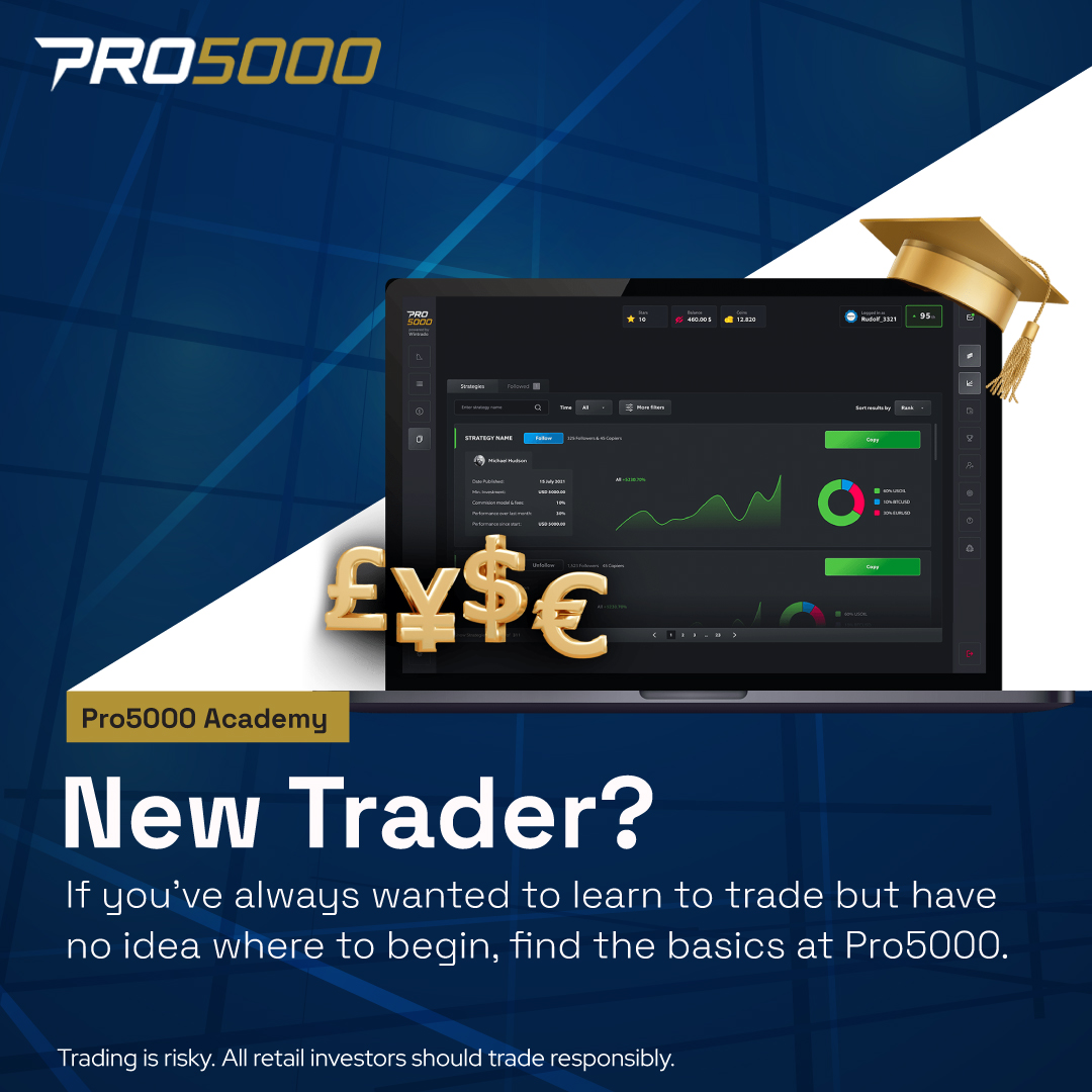 Pro5000Fx's tweet image. 💰New Trader? If you&apos;ve always wanted to learn to trade but have no idea where to begin, find the basics at Pro5000.🆕💱
Open your Instant Account and start trading with Pro5000 today!
➡️pro5000.com
#forextrader #investor #ForexMarket #PRO5000  #pro5000crypto