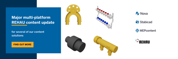 MEPcontent_com's tweet photo. MAJOR CONTENT UPDATE AND EXTENSION INCOMING! 
Find out more about what leading manufacturer #Rehau has in store for several  for several of our content solutions: #MEPcontent, #Stabicad and #TrimbleNova. 
https://t.co/z5ZpRiCHON https://t.co/VCJxqX24J6