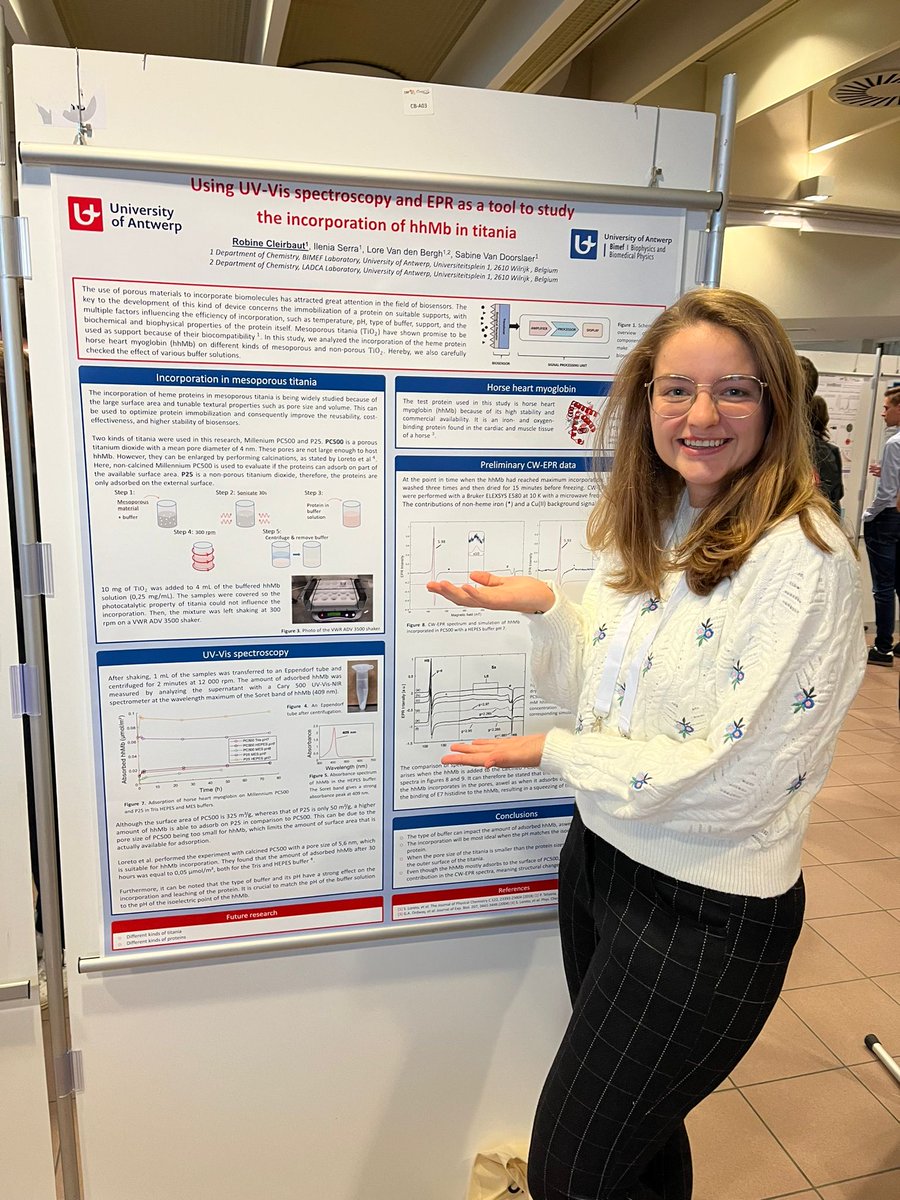 🥳 Congratulations to Robine, presenting her poster on incorporation of myoglobin in mesoporous materials at the @CRF_Symposium !!
@ChemCYS #ChemCys2022