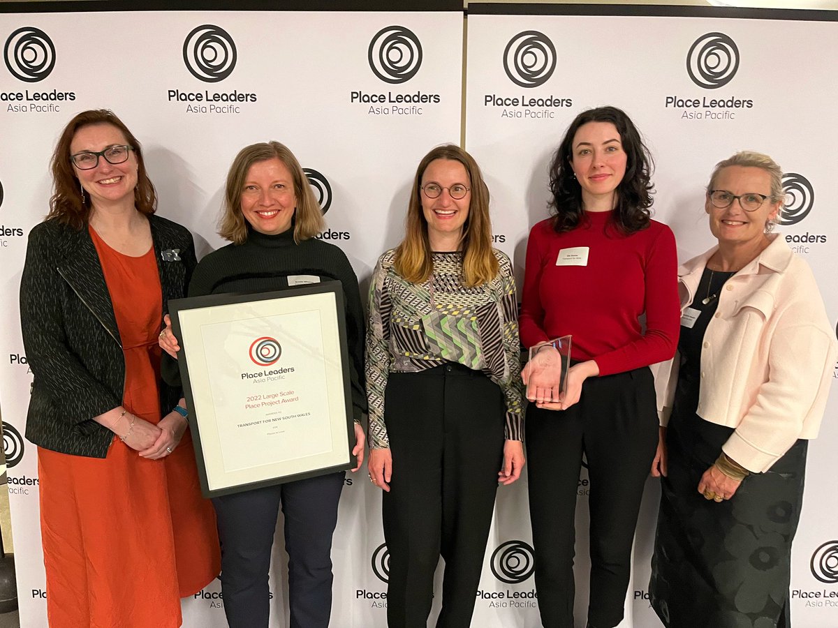 I am so so proud of this team. Tonight we won the <a href="/PlaceLeaders/">Place Leaders</a> Asia Pacific 2022 Large Scale Place Project for Places to Love. We are very grateful to all our partnering councils, Blacktown, Burwood, Cumberland, Liverpool, Parramatta, Penrith, Sydney, Tweed, Wagga Wagga 💫❤️🙏