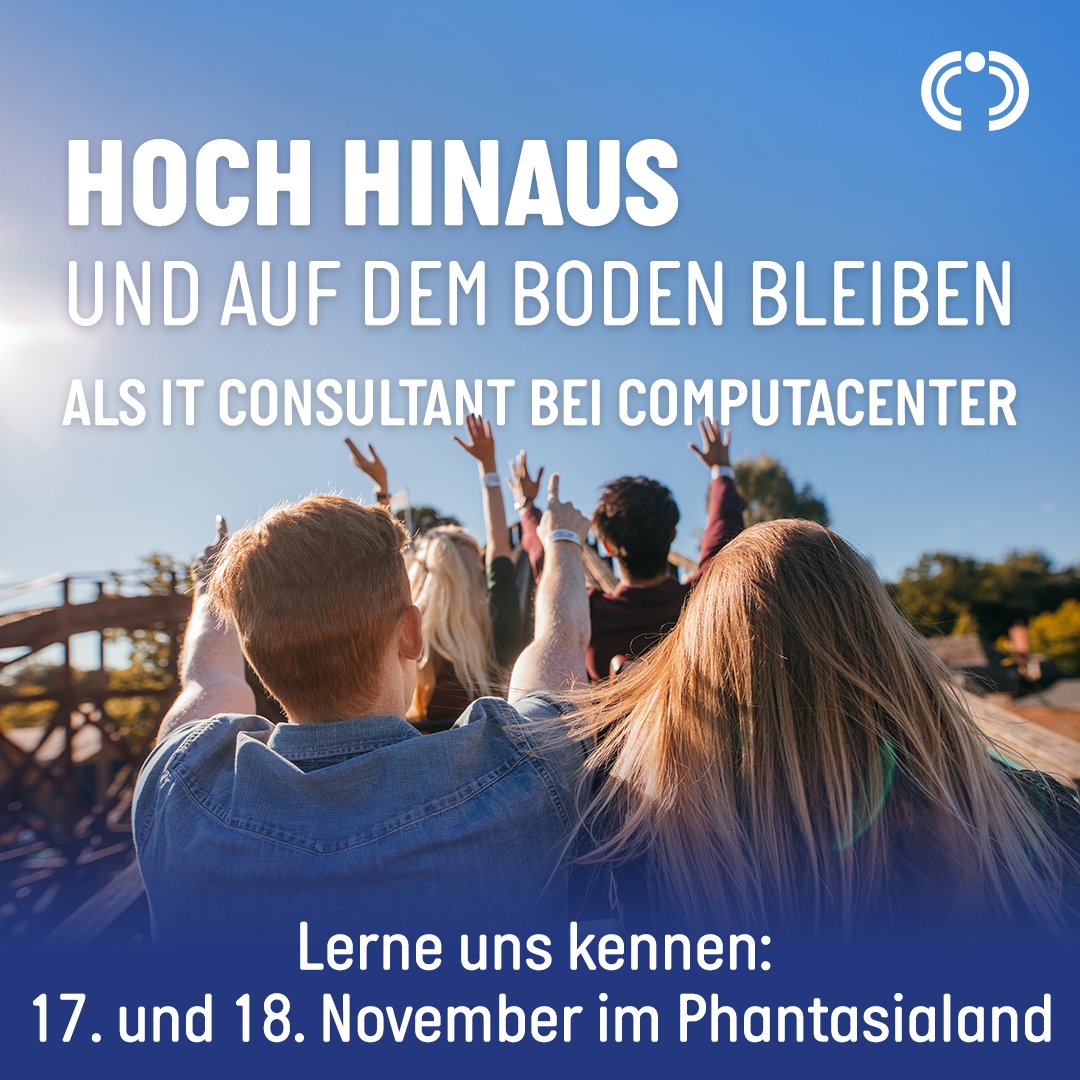 Lerne uns ganz unverbindlich kennen: 

📅17. und 18. November
📍Phantasialand Brühl
💶 Die Reisekosten (bis 150€) und anfallende Hotelkosten übernehmen wir für Dich!

Du willst dabei sein?
👉 Mehr Infos zum Event und zur Bewerbung gibt’s hier: careers.computacenter.com/offer/event-ho…