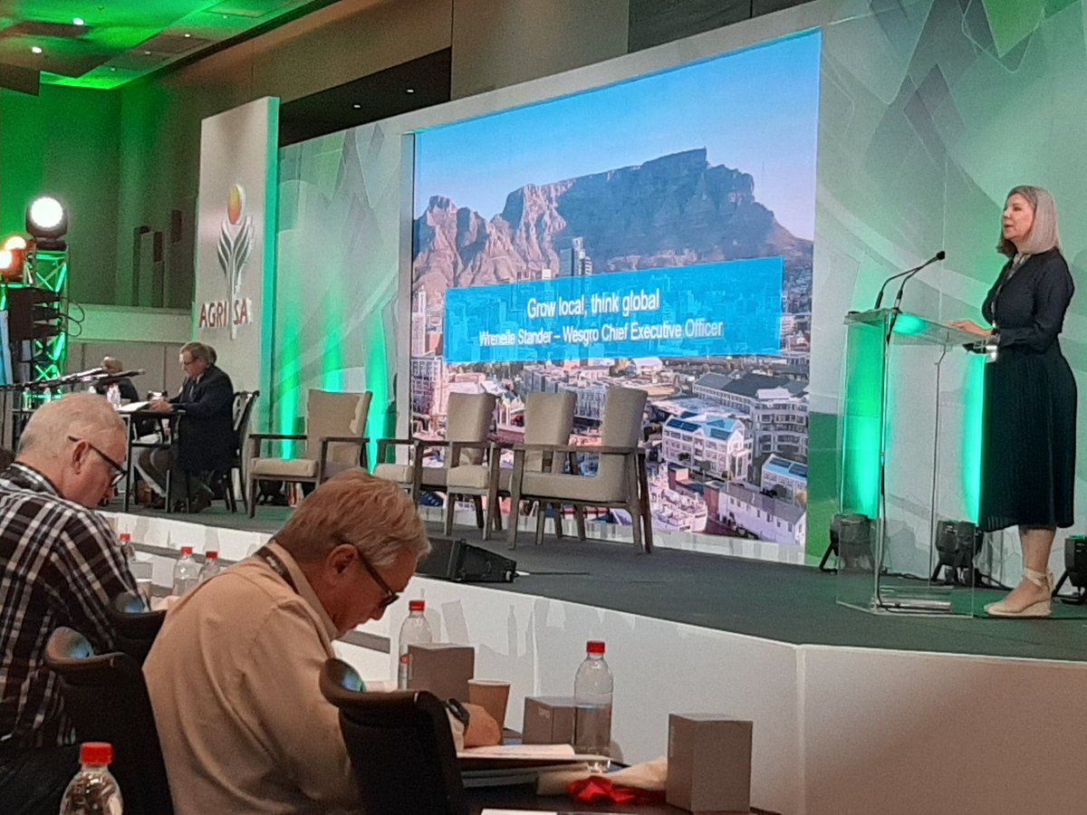 "SA is a global agricultural powerhouse! Sustainability, adjustability and resilience are key factors to ensure local growth and global competitiveness" Wrenelle Stander <a href="/Wesgro/">Wesgro - Cape Town & the Western Cape</a> <a href="/AgriSA1904/">Agri SA</a> #GrowingLocal #SenwesHereAndNow