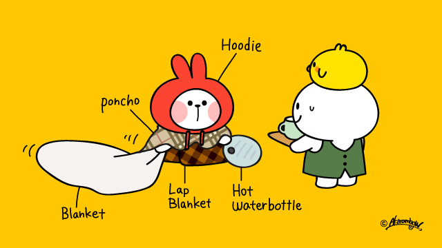 うさちゃんの冬支度は早い Rabbit are quick to prepare for winter